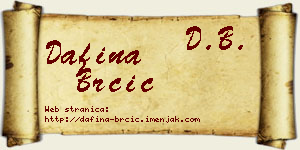 Dafina Brčić vizit kartica